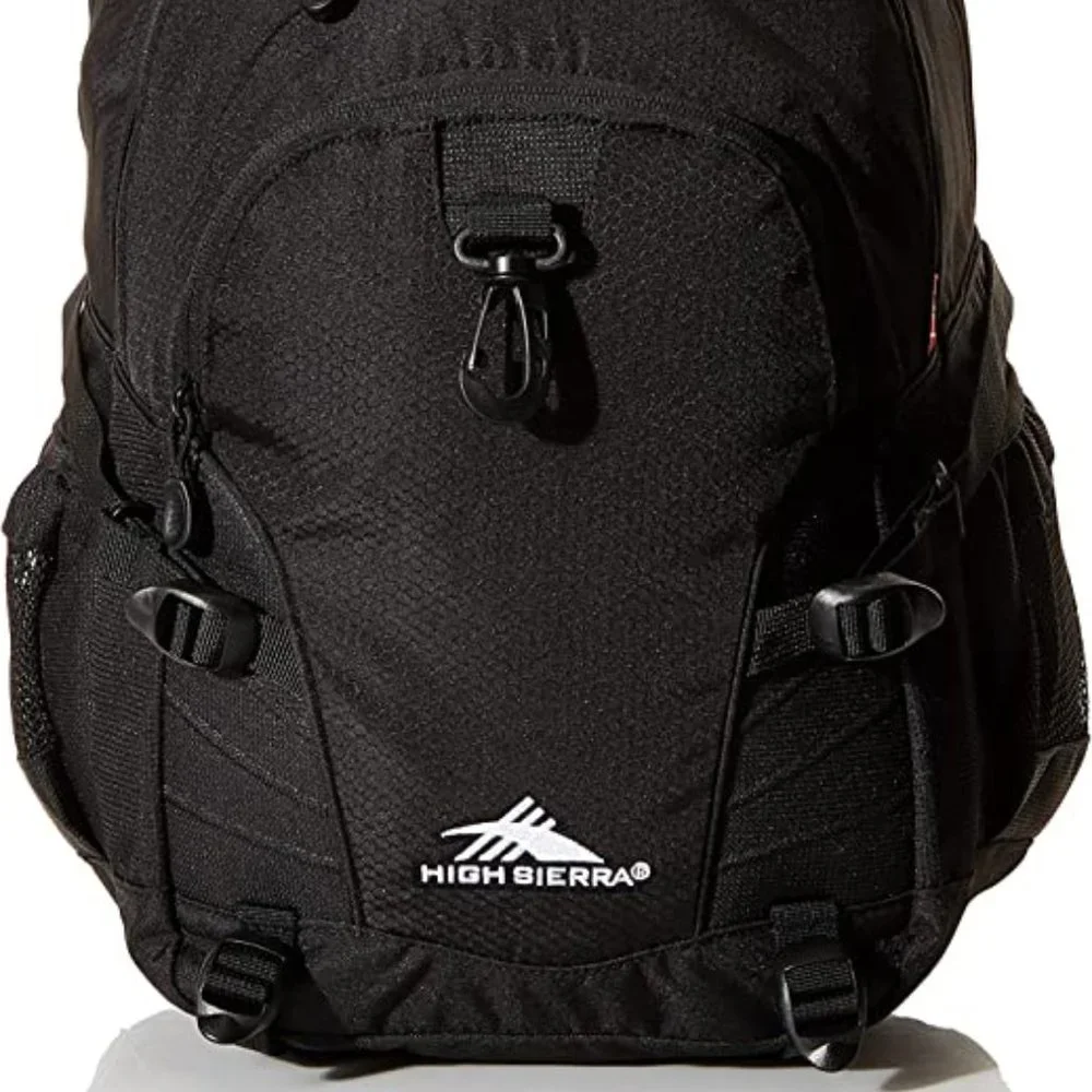 NWT High Sierra Backpack Waterproof Commute Hike Business Travel Black MINT